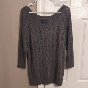 American Eagle Outfitters Charcoal Knit Sweater